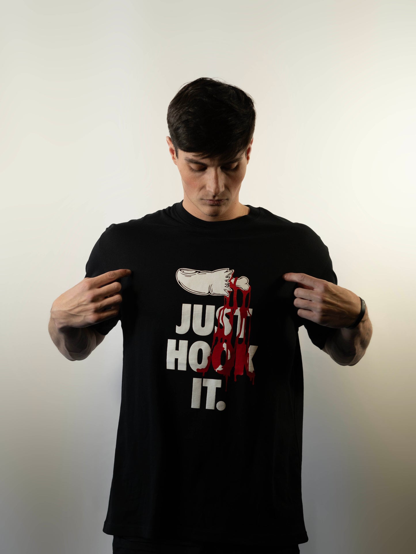 CAMISETA JUST HOOK IT - NEGRO